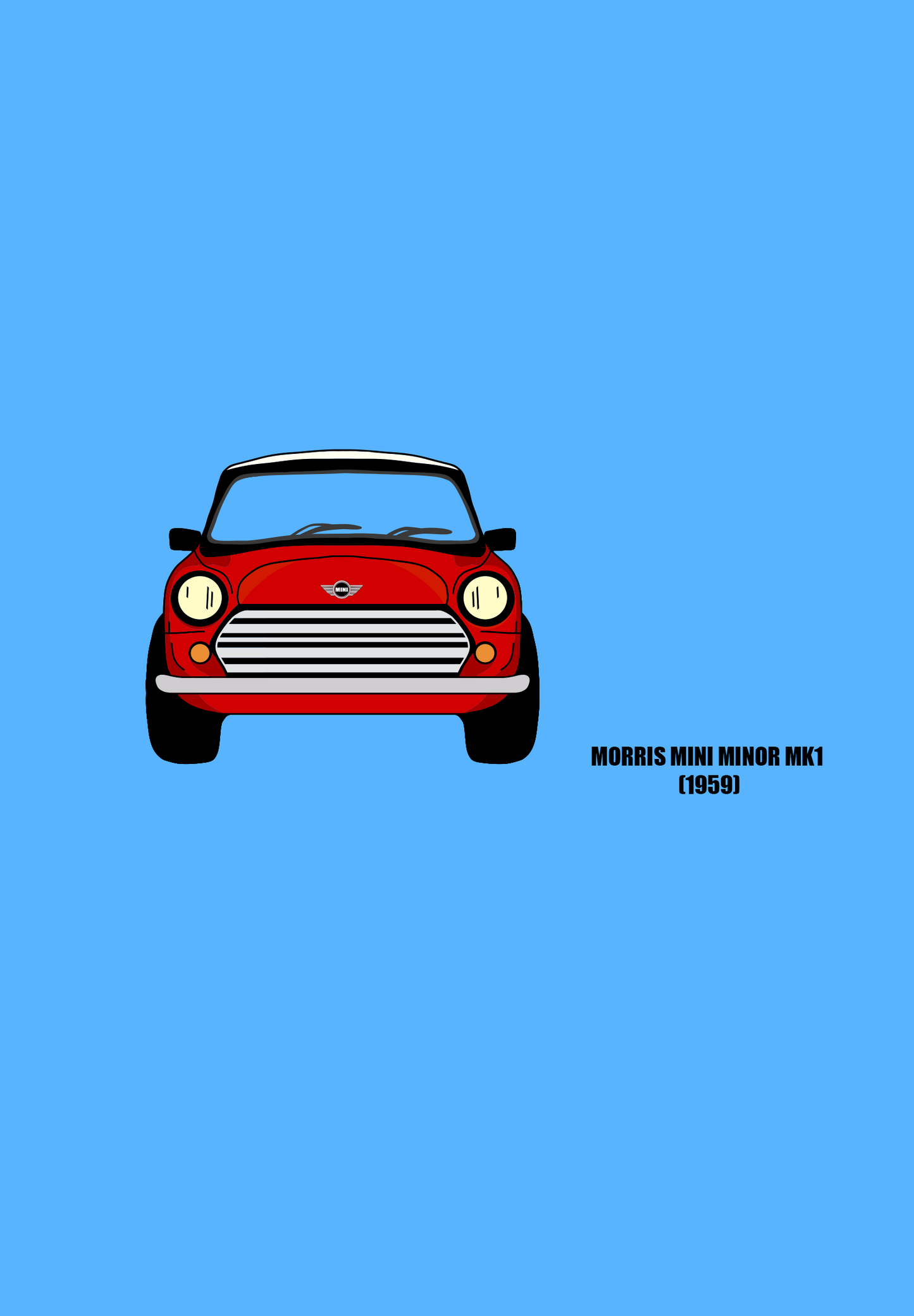 Mikina “Morris Mini Minor MK1 (1959) - smiling front”
