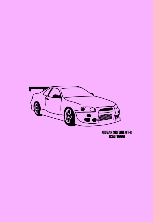 Mikina bez kapuce “Nissan Skyline GT-R R34 (1999)”